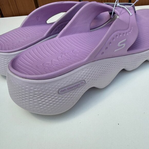 Skechers Foamies Womens Size 9 Lavender Massage Fit Sandals - Picture 6 of 8